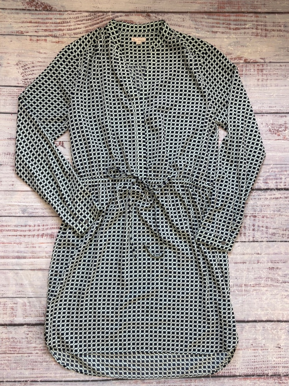 GAP Women's Navy and Mint Printed Dress
